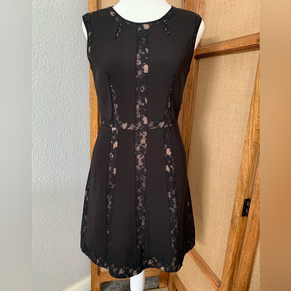 BCBG lace inset cocktail dress